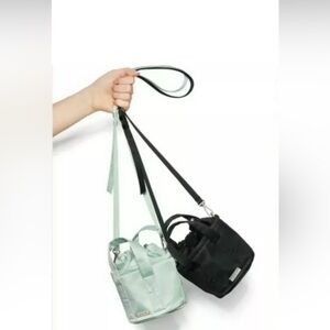 EUC Victoria's Secret Pink Mini Bucket Crossbody Bag Black Color New